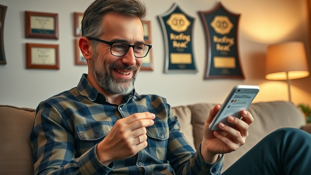 roofing business owner positive reviews reputation management online reviews
