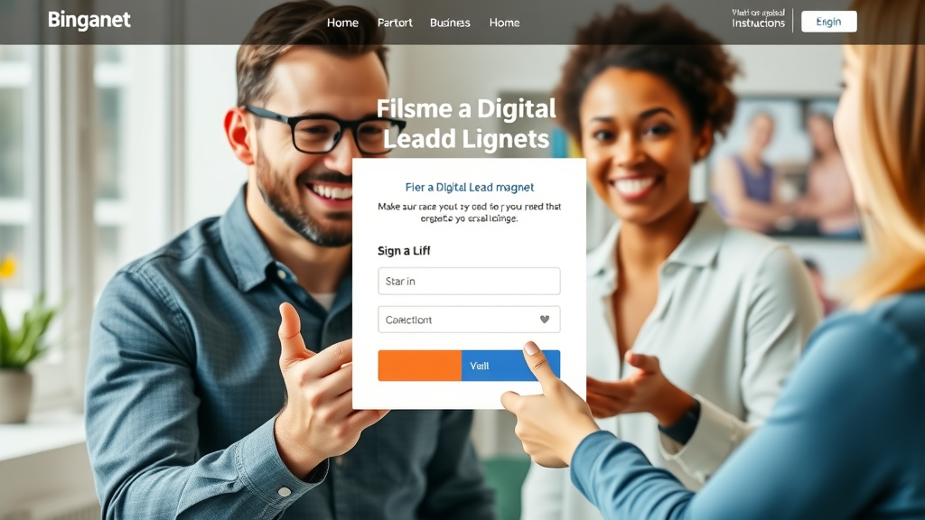 website visitor using opt-in form with digital lead magnet; proven email list growth for small businesses