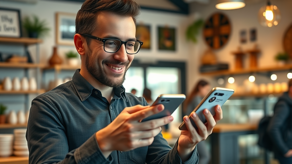 Google business profile setup SEO small business owner managing profile on phone