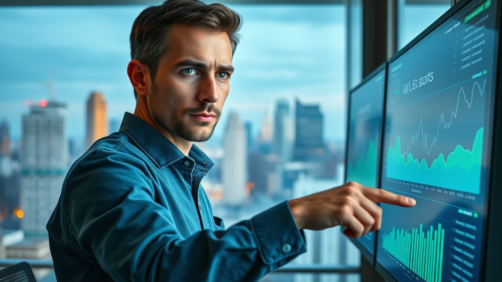 digital marketing analyst reviewing analytics dashboard for ROI