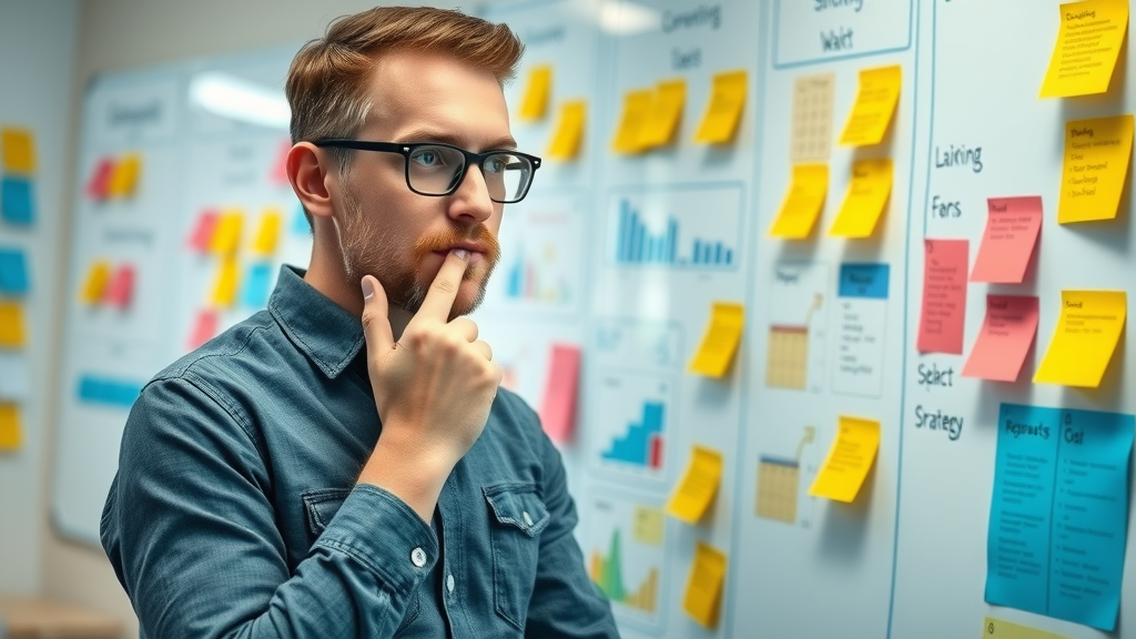 marketing strategist planning a blog content strategy for driving traffic through small business blogs