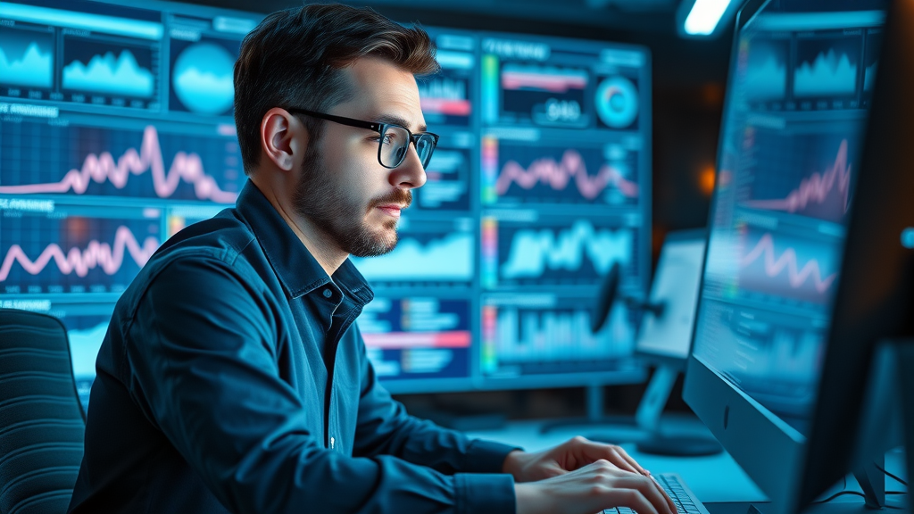 content strategist planning a content calendar and analyzing digital analytics for content strategy