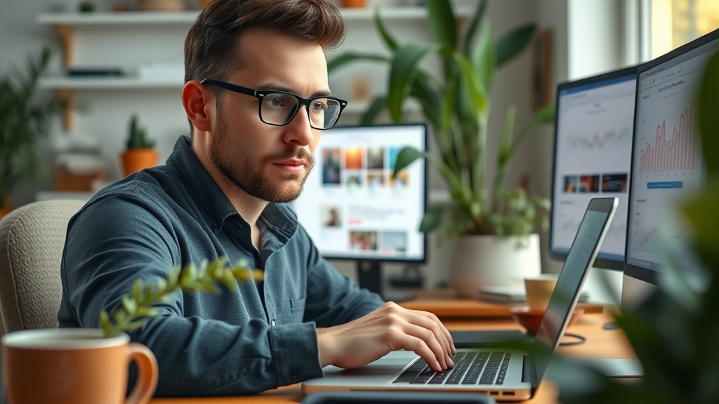 marketer designing an email campaign for small business