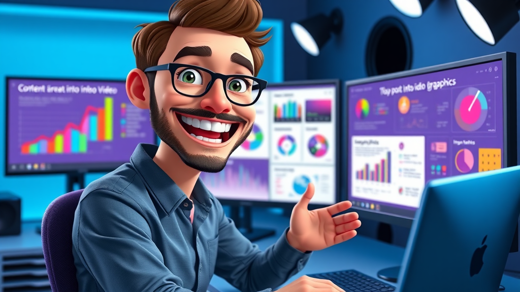 content creator repurposing blog posts into video and infographics for wider reach