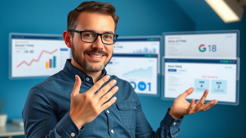 organized marketer giving a video tutorial on optimizing Google Business Profile for roofing