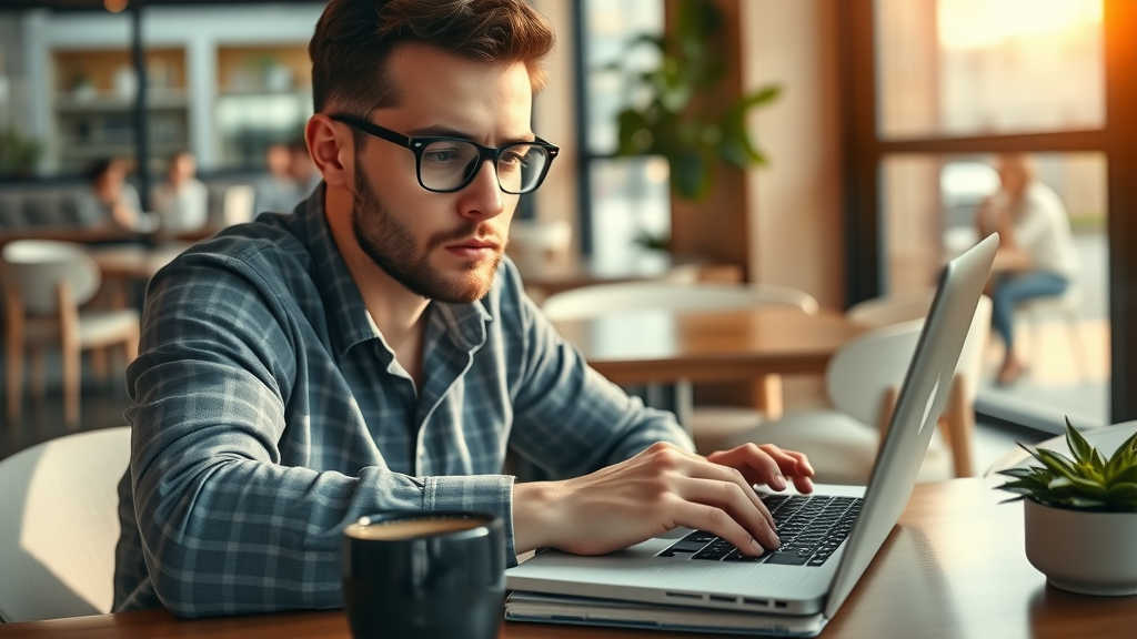 blogger creating content and analyzing web analytics for small business growth