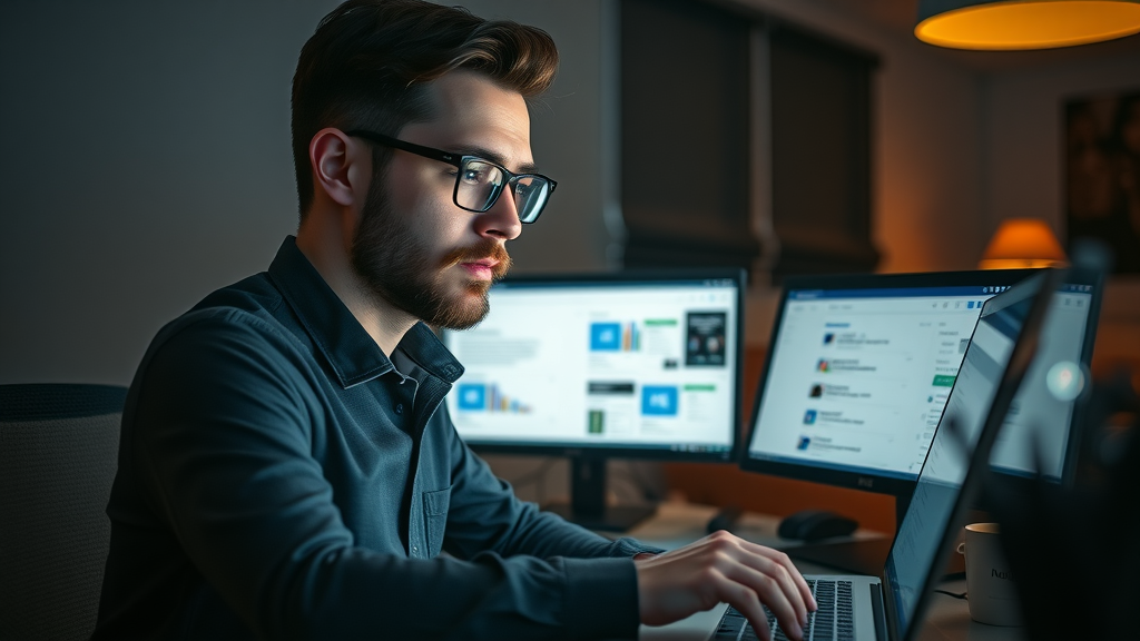 Digital marketer analyzing blog SEO impact on search engine rankings