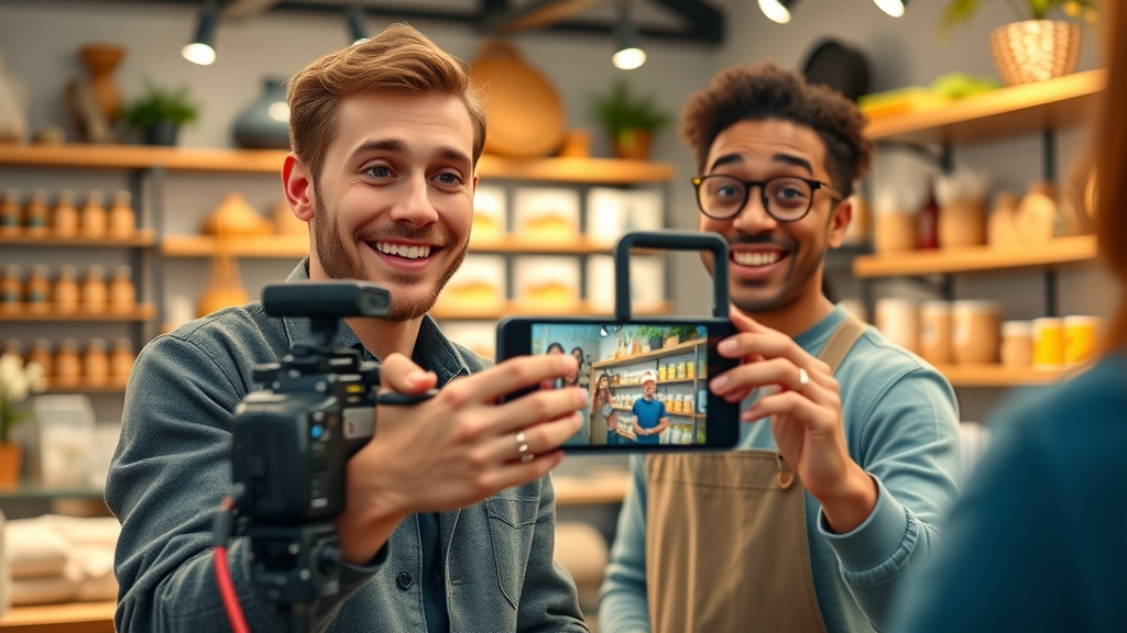 local influencer marketing small business owner local marketing tactics filming product
