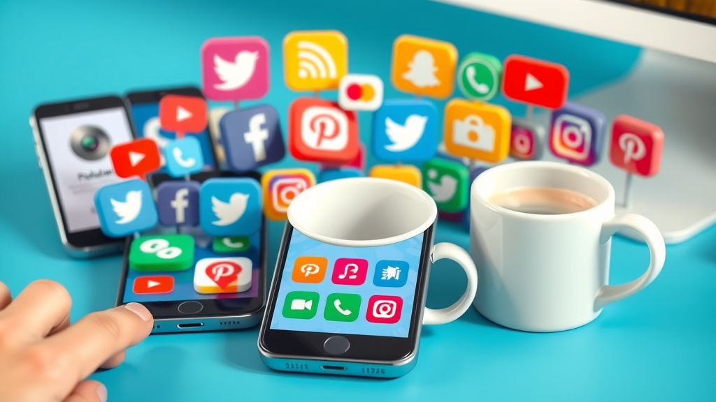colorful icons of major social media platforms for online marketing tips