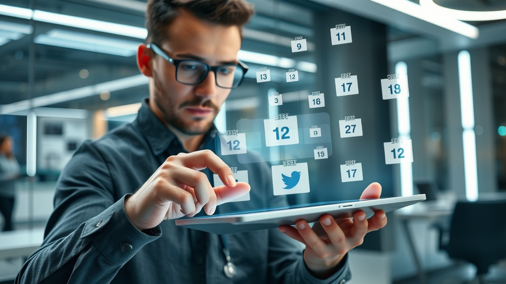content marketing strategy digital content calendar on tablet with marketer planning