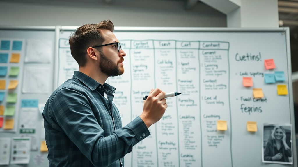 content strategist mapping out content plan, content marketing, how blogs increase small business visibility