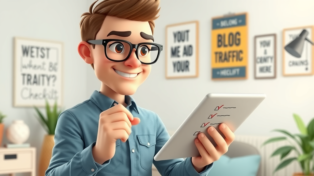 entrepreneur checking off action items to start driving traffic through small business blogs