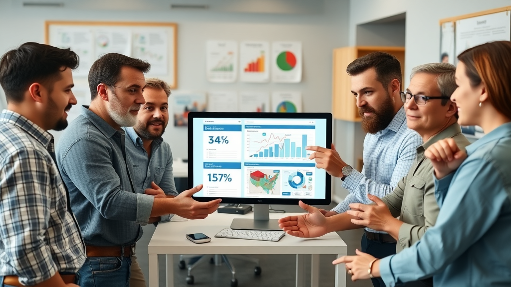 roofing contractors collaborating on digital marketing for roof repair online visibility