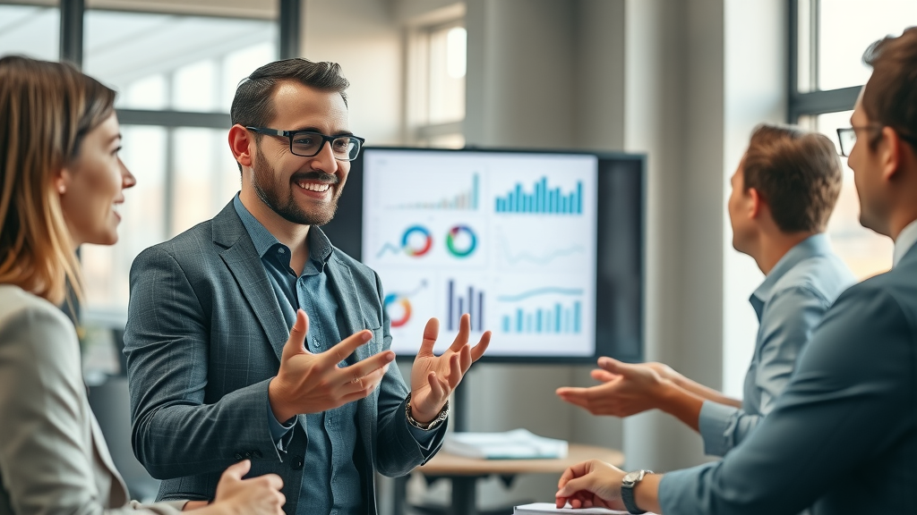 seo strategy expert sharing advice small business seo clients team