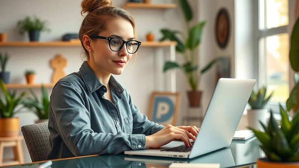 inspiring small business owner typing blog post, how blogs increase small business visibility