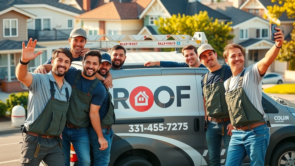 professional roofer team social media roofing business marketing