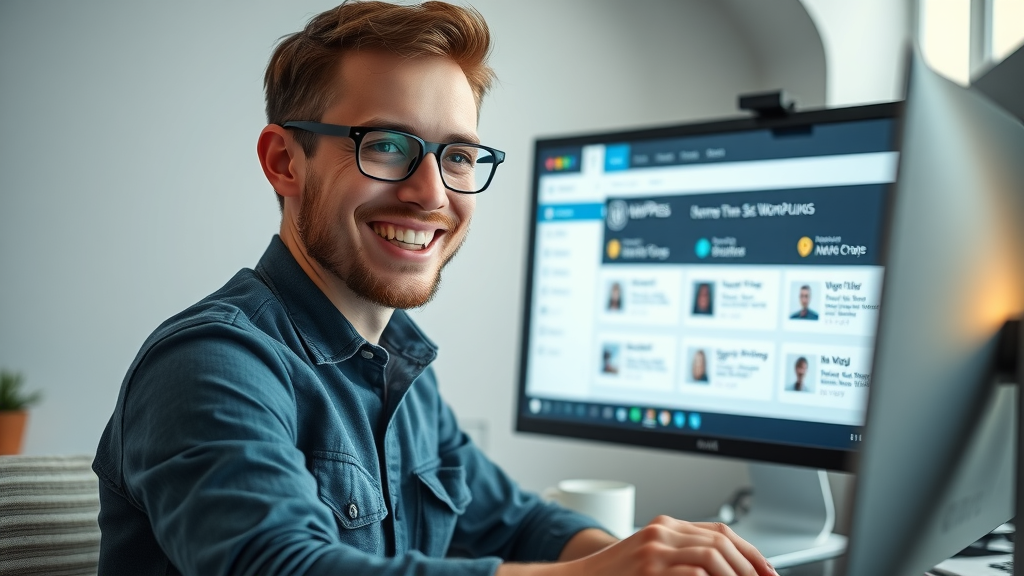Blogger configuring an SEO plugin on WordPress for blog SEO enhancement