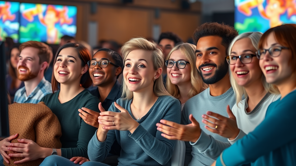 content marketing success diverse audience engaging with multimedia content screens