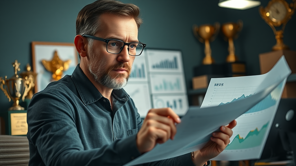 marketing expert analyzing blog performance, quality content, how blogs increase small business visibility