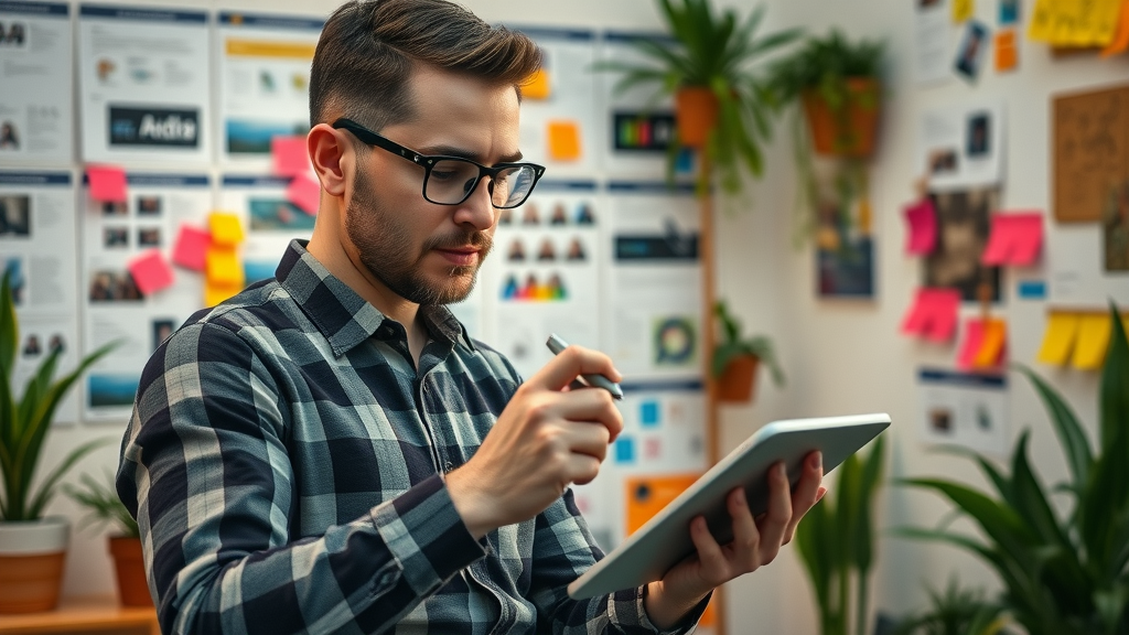 Quality content marketing SEO small business strategy session in creative studio