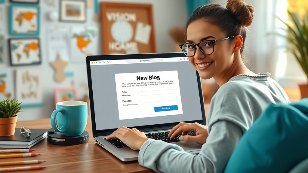 motivated entrepreneur setting up blog, how blogs increase small business visibility