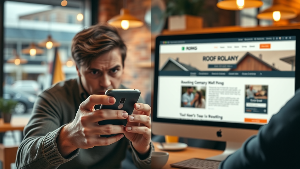 roofing company website mobile optimization for online visibility