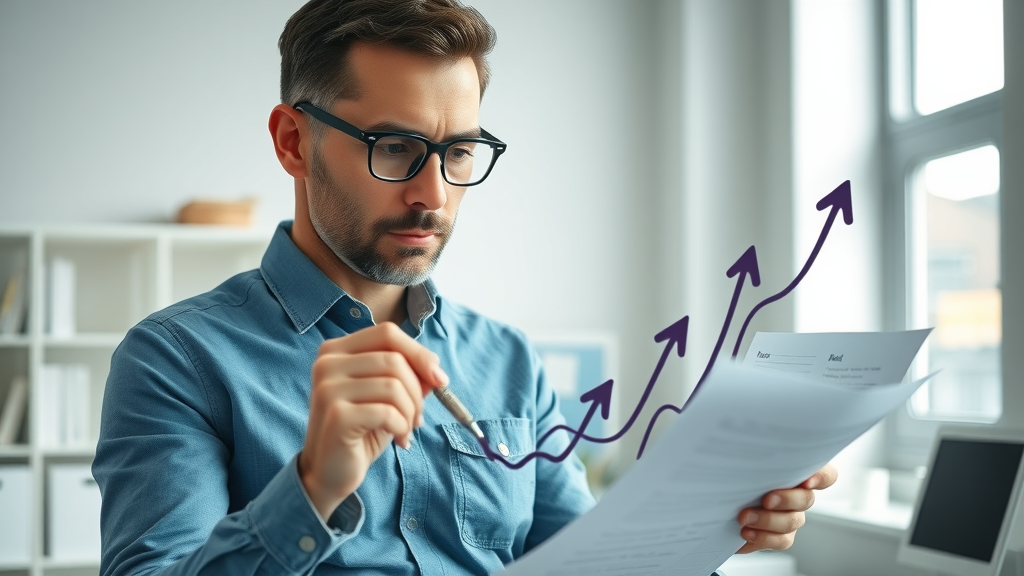 SEO best practices for blogs, SEO specialist reviewing content in a bright, minimalist office