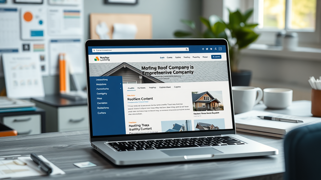 roofing company website optimized for roof repair online visibility