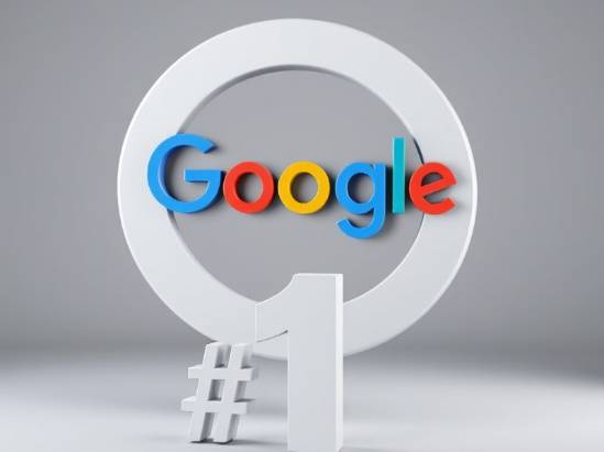 Realistic Google logo with a smaller 'Number One' ranking in front